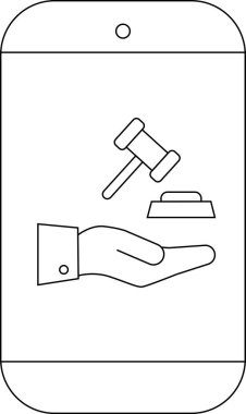 Mobil aygıt el ele tutuşan tokmak bloğunu görüntüler