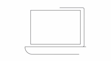 Bir dizüstü bilgisayar basit çizgilerle çizilmiş golf yeşili üzerinde bir bayrak gösterir