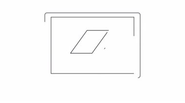 Bir dizüstü bilgisayar ekranında yüzen üç boyutlu bir bloğu gösterir