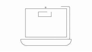 Bir dizüstü bilgisayar ekranında yazdırmaya hazır kağıt kağıtlı bir yazıcı resmi gösterir