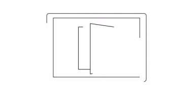 Ekranda kısmen açık kapısı olan bir dizüstü bilgisayarın taslağı