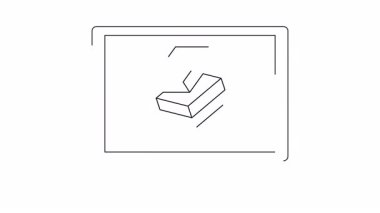 Yığılmış dikdörtgenleri gösteren dizüstü bilgisayarın ana hatları veri veya blokları öneriyor