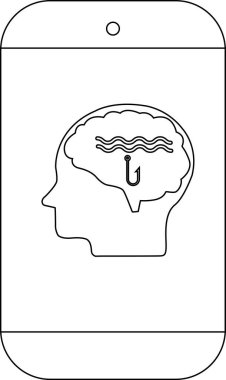 Beyin dalgaları ve kroşe çizimleri olan mobil.