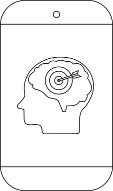 Beyin simgesinde hedef okuyla akıllı telefonu özetle