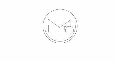 Bir büyüteç, potansiyel e-posta tehditlerini işaret eden bombanın yanındaki bir mektuba odaklanıyor