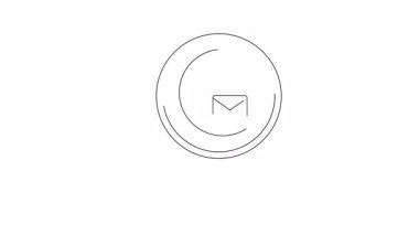 Bir büyüteç hilal şeklindeki bir harfe odaklanır.