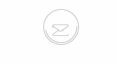 Bir büyüteç üzerinde kablosuz sinyal olan bir zarfa odaklanır.