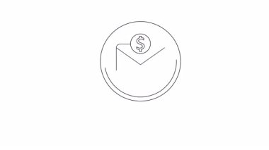 Üzerinde dolar işareti olan bir zarfa odaklanan bir büyüteç.