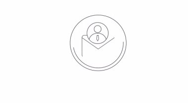 Bir büyüteç içinde bir kişinin bulunduğu bir e- posta simgesini vurgular