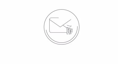 Aşağı doğru bir grafik ve zarf simgesi üzerine bir büyüteç