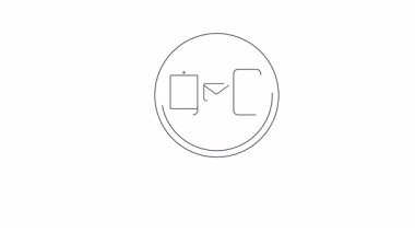 Büyüteç, aralarında bir zarf bulunan iki telefona odaklanıyor.