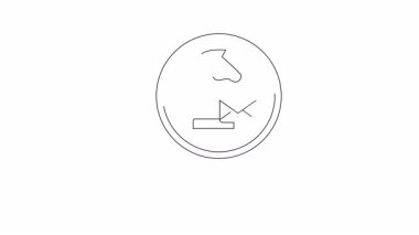 Büyüteç içinde satranç taşı bir zarfın ana hatlarını çiz