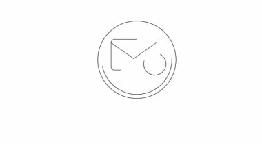 Taslak, zarf saat simgesinin üzerindeki büyüteçleri basit gösterir