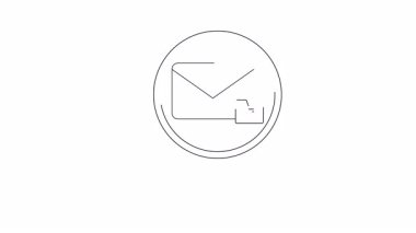 Çizilmiş zarf simgesi ve dizin büyüteçle görüntüleniyor