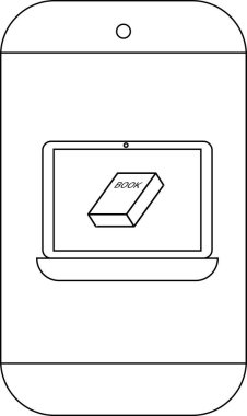 Ekranda kitap olan bir dizüstü bilgisayar görüntüler