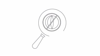 Üzerinde çizgi olan bir küreye odaklanan bir büyüteç çizgisi.