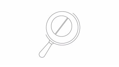 Sol taraftaki yasak işareti gösteren bir büyüteç.