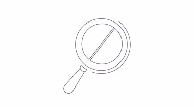 Üzerinde çizgi olan bir eli gösteren bir büyüteç.