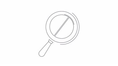 Büyüteç, üzerinde çizgi olan bir mikrofon gösteriyor.