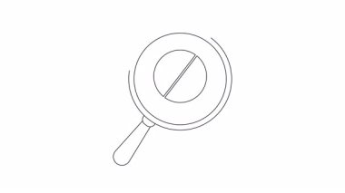 Çemberin içinde aşağı doğru ok çizilmiş bir büyüteç.