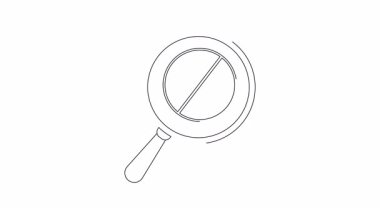 Bir büyüteç, üzerinde çizgi olan bir evrak çantasına zum yapıyor.