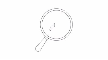 Bir büyüteç, bir ok ile azalan bir çubuk grafiğinin yanında baş parmağını aşağı gösteren bir el gösterir