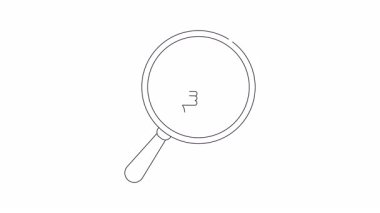 Büyüteç, siyah çizgi sanatında başparmağı açık olan dizin