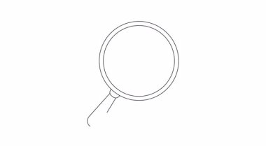 Bir satır çizimi, asma kilit ile korunan bir dosya dizinini denetleyen bir büyüteç gösterir