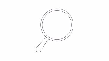 Klasörün içinde daha küçük bir büyüteç bulunan bir klasöre odaklanmış bir büyüteç çizimi