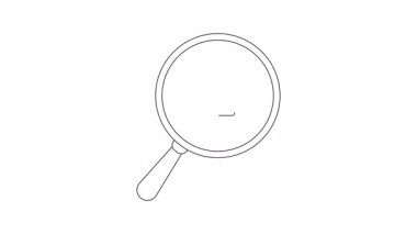 Bir büyüteç, üzerinde insan simgesi olan bir klasörü ortaya çıkarır. Hepsi beyaz bir arkaplana karşı siyah olarak özetlenmiştir.