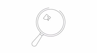 Büyüteç bulmaca parçalarının bulunduğu bir klasör veri analizi veya soruşturma önerir