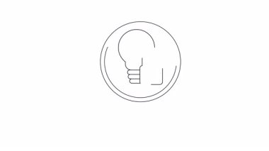 Bir ampulün üzerine büyüteç çizimi ve kilitlenmemiş asma kilit.