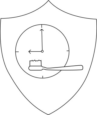 Kalifiye kalkanda 800 kez saat diş fırçasının amblemi