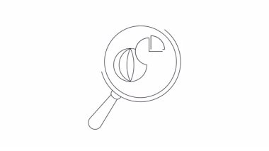 Bir büyüteç bir dünyayı ve bir pasta grafiğini sarar.