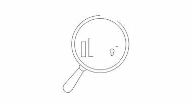 Bir büyüteç yukarı doğru ok ve kilit olan bir çubuk grafiğine odaklanır