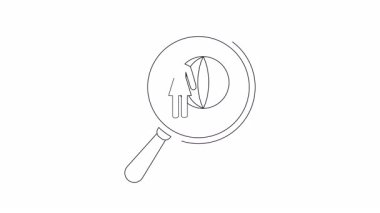 Bir büyüteç, kürenin yanındaki kadın figürüne odaklanır.