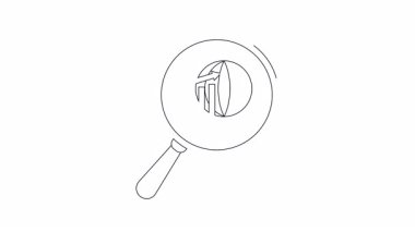 Bir büyüteç yukarı bakan bir okla yükselen bir çubuk grafiğinin yanındaki küreye odaklanır.