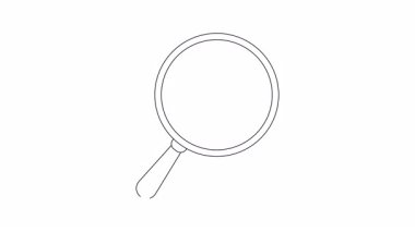 Bir büyüteç içinde yukarı doğru çizilmiş bir telefon çizimi