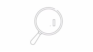 Bir büyüteç, olumsuz analizi sembolize eden baş parmağıyla eğik bir çubuk grafiği gösterir