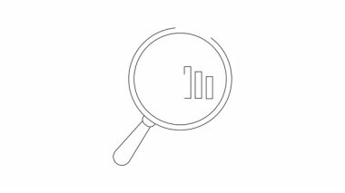 Büyüteç, çubuk grafiği azalan bir figürü gösterir