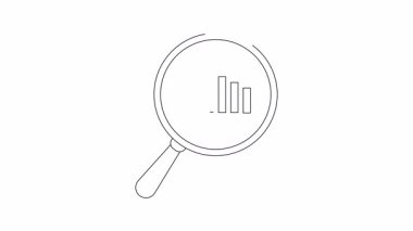 Yapboz parçalarına odaklanan büyüteç ve azalan bir ok