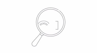 Wifi simgesi aşağı doğru ok ile azalan bir çubuk grafiğinin cam görünümü büyütülüyor