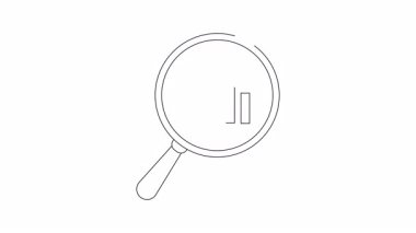 Ana hatlı büyüteç vitrinleri bir mikrofon alçalan bir çubuk grafik ve aşağı doğru bir ok