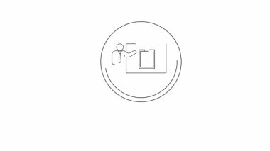 Beyaz tahtadaki kontrol listesinin yanındaki sunucuya odaklanan bir büyüteç