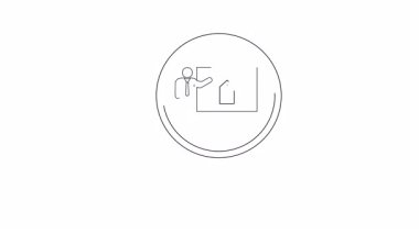 Bir büyüteç ekranda bir etiket sunan kişiyi çerçeveler