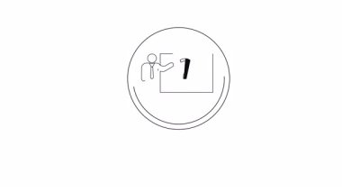 Büyüteç, tahtada soru işareti oluşturan bir figürü vurgular