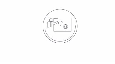 Büyüteçle bakıldığı gibi bir panoda yüzde işareti sunan bir kişi