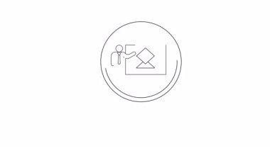 Bir e-posta sunan kişiyi vurgulayan bir büyüteç çizgisi sanatı