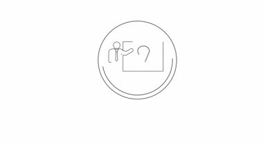 Çizgi sanatı, bir harita işaretçisini gösteren bir büyüteç içerir.