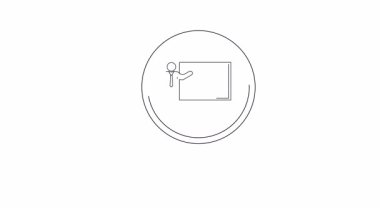 Büyüteç sunum slaytına odaklanır ve iki çubuk figürü siyah ile özetlenir